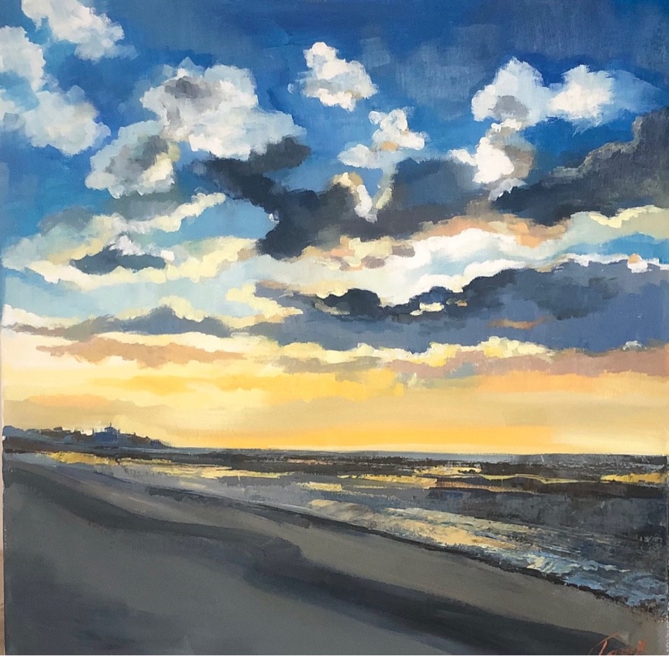 Un soir lumineux au bord de la manche