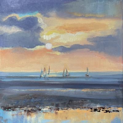 Coucher de soleil sur la Manche