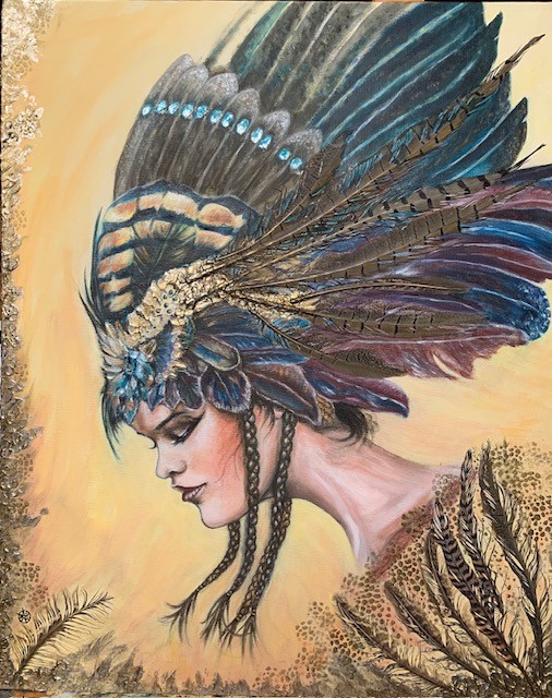 L' amazone au casque de plumes