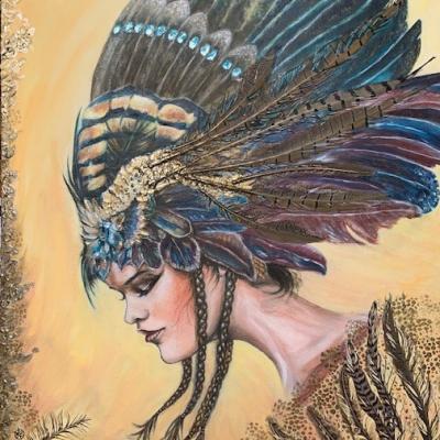 L'amazone au casque de plumes