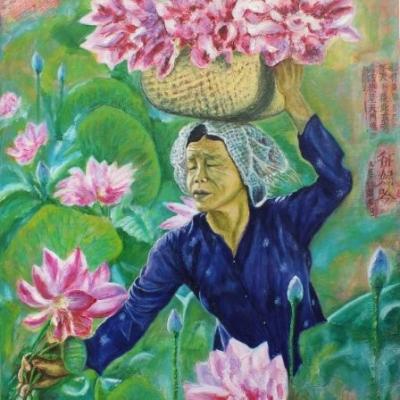 La cueilleuse de fleurs de lotus