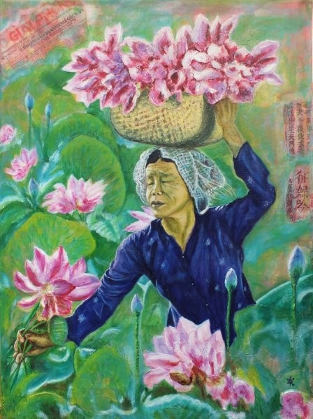 La cueilleuse de fleurs de lotus