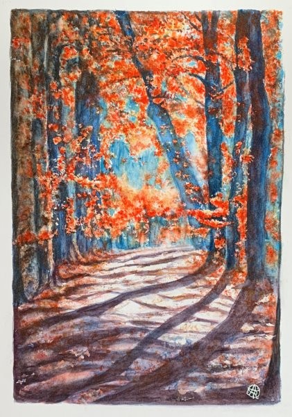 La forêt rougeoyante