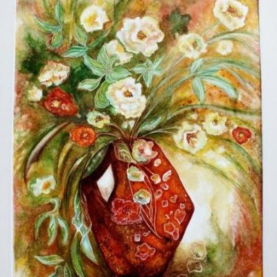 Le vase rouge